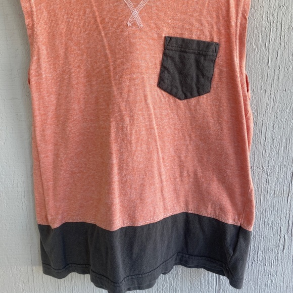 2/$10 or 3/$12 Peach and Grey hooded tank top - Picture 2 of 5